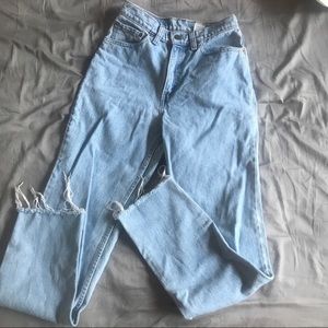 High-waisted Light wash Levi's